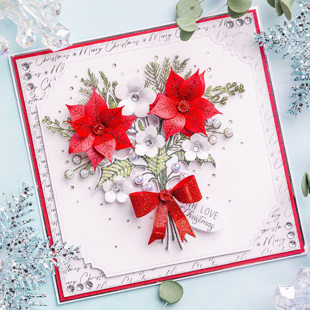 Chloe's Creative Cards Christmas Bouquet Builder Die and Stamp Set c-diest-cbb love