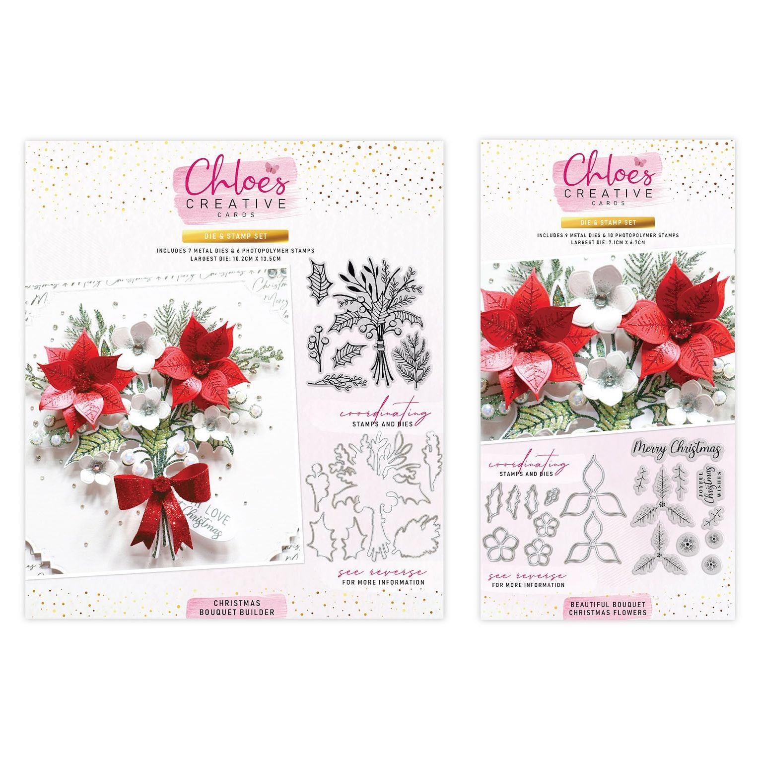 Chloe's Creative Cards Christmas Build a Bouquet Stamp and Die Bundle