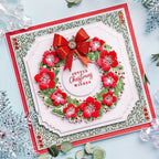 Chloe's Creative Cards Christmas Flowers and Foliage 8x8 Paper Pad c-ppad-cff wreath