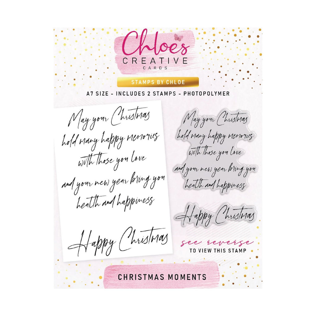 Chloe's Creative Cards Christmas Moments Christmas Verse A7 Clear Stamps c-stam-chv1