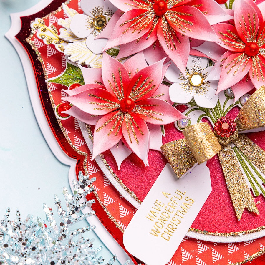 Chloe's Creative Cards Christmas Tiny Tag and Sentiments Die and Stamp Set c-diest-ctt wonderful