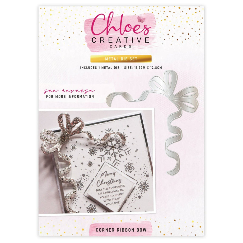 Chloe's Creative Cards Corner Ribbon Bow Die c-mdie-corb