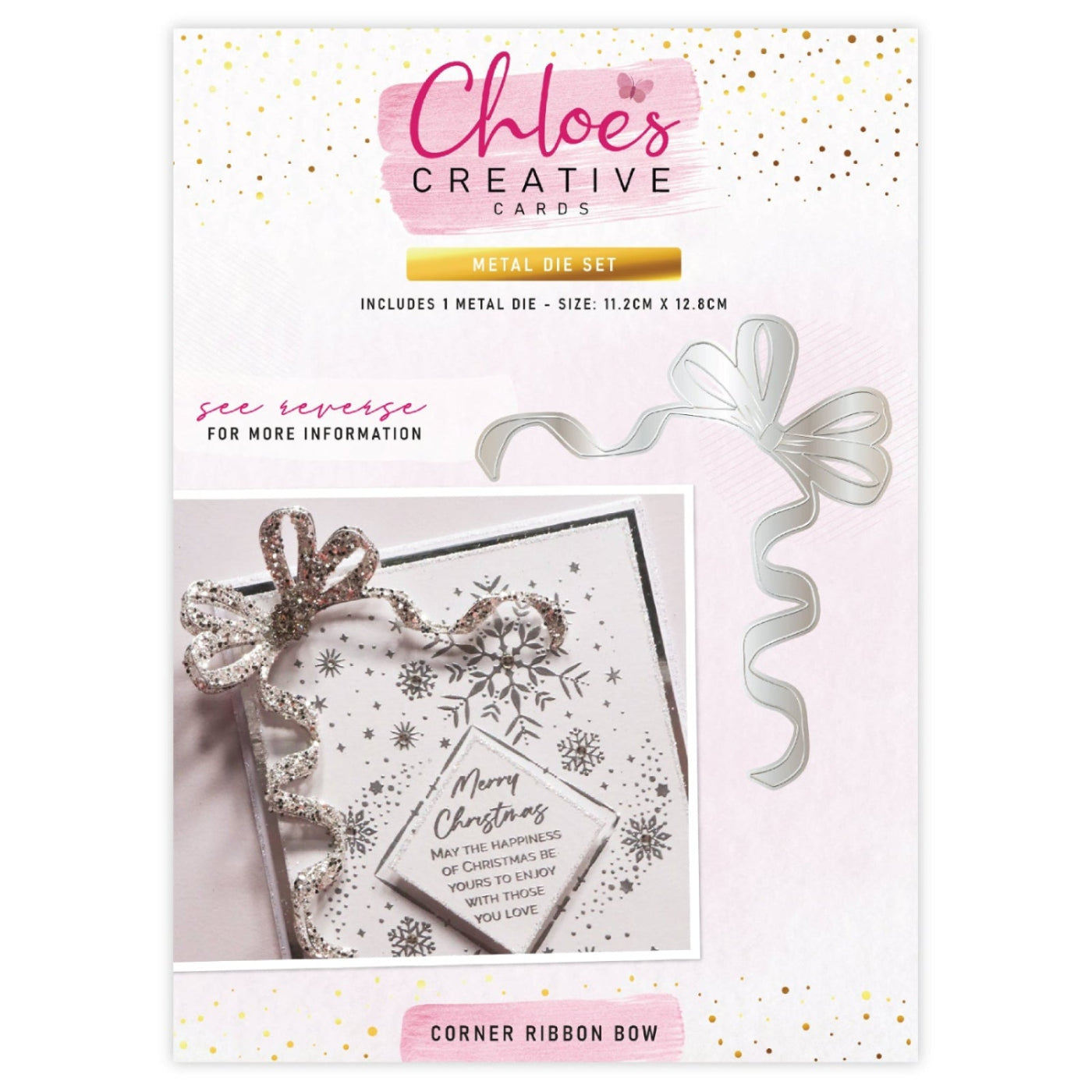 Chloe's Creative Cards Corner Ribbon Bow Die c-mdie-corb