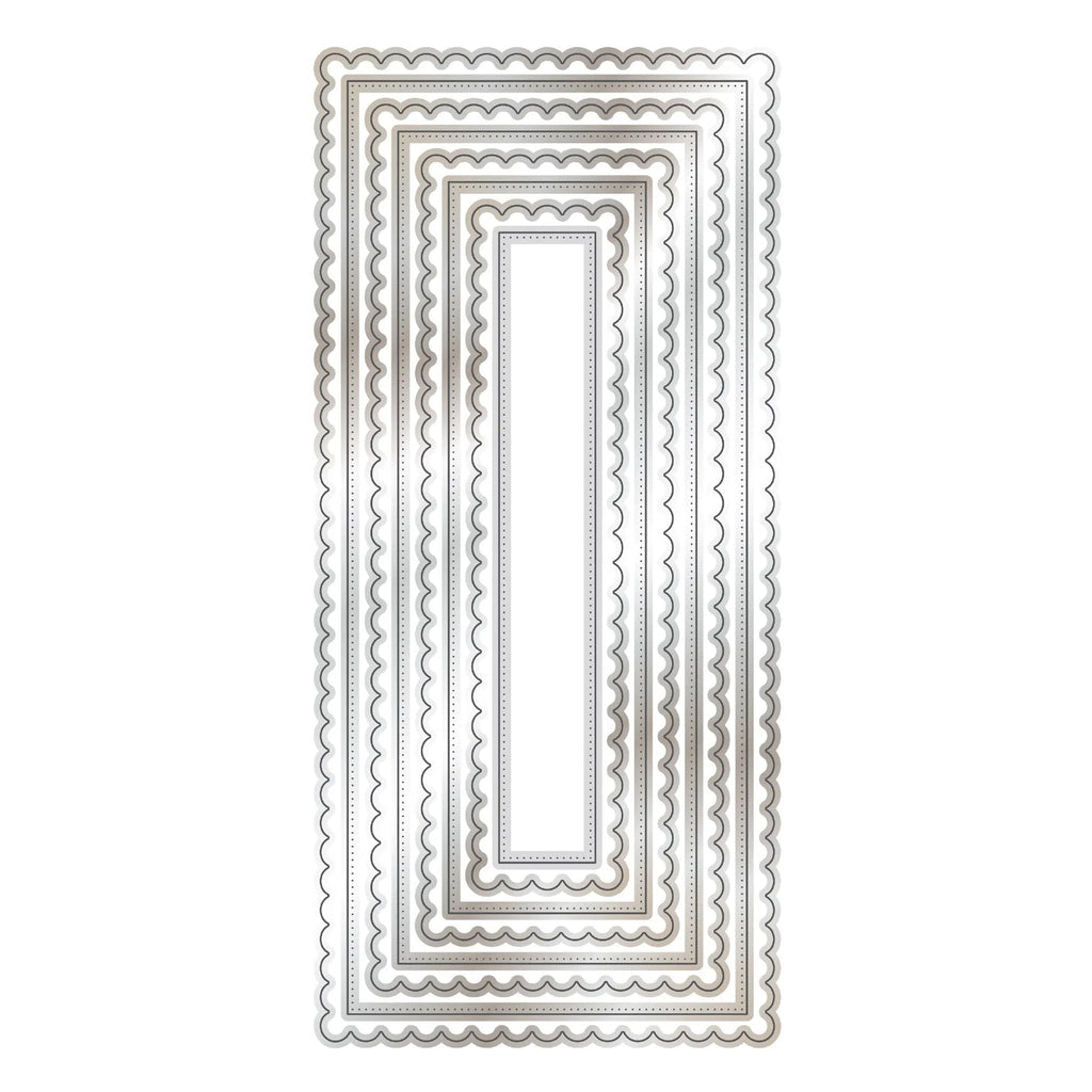 Chloe’s Creative Cards DL Scalloped and Pierced Rectangle Dies scalpdl dies