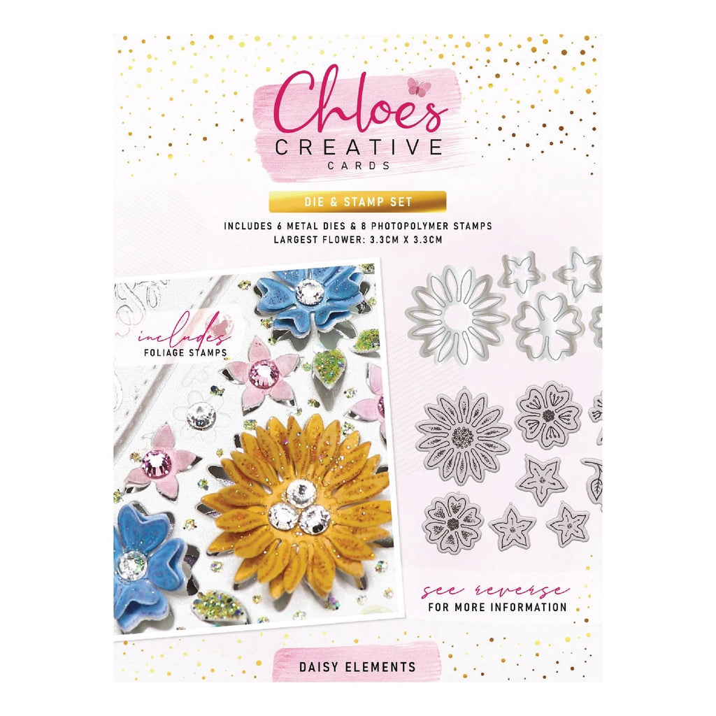 Chloe's Creative Cards Daisy Elements Die and Stamp Set c-diest-daiele
