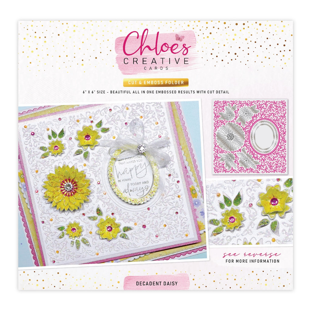 Chloe's Creative Cards Decadent Daisy Cut and Emboss Folder c-cemb-decd