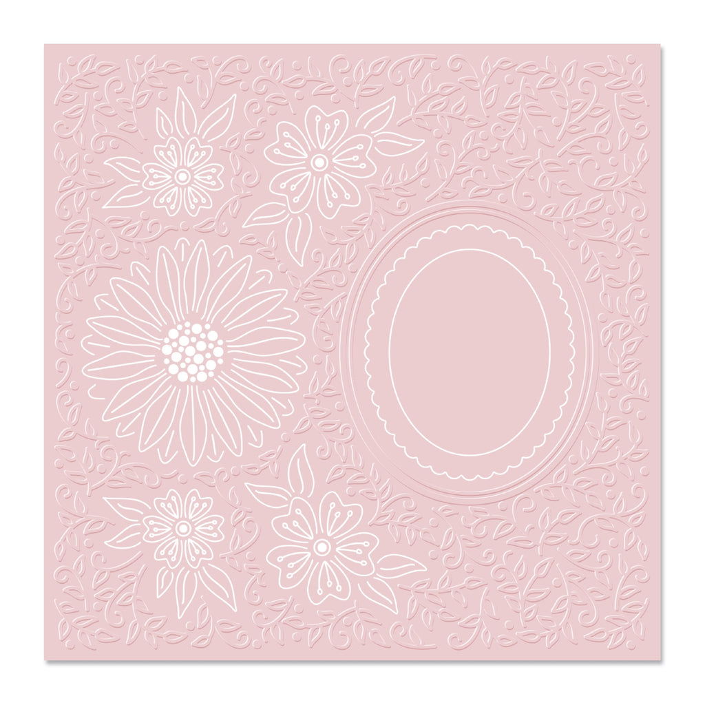 Chloe's Creative Cards Decadent Daisy Cut and Emboss Folder c-cemb-decd line art