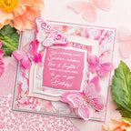 Chloe’s Creative Cards Delightful Butterflies 3D Embossing Folder, Die and Stamp Set c-3dembdiest-db birthday