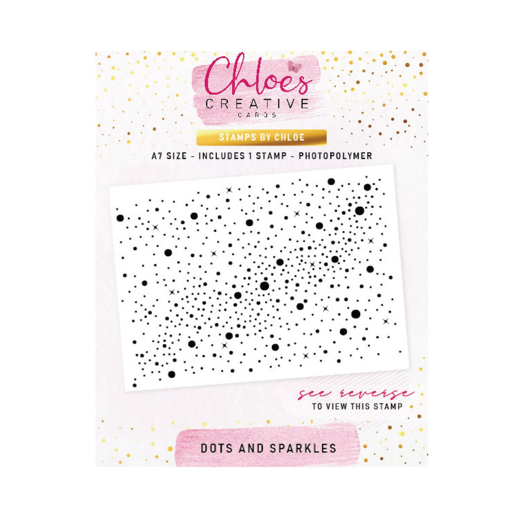 Chloe's Creative Cards Dots and Sparkles Clear Stamp c-stam-dots