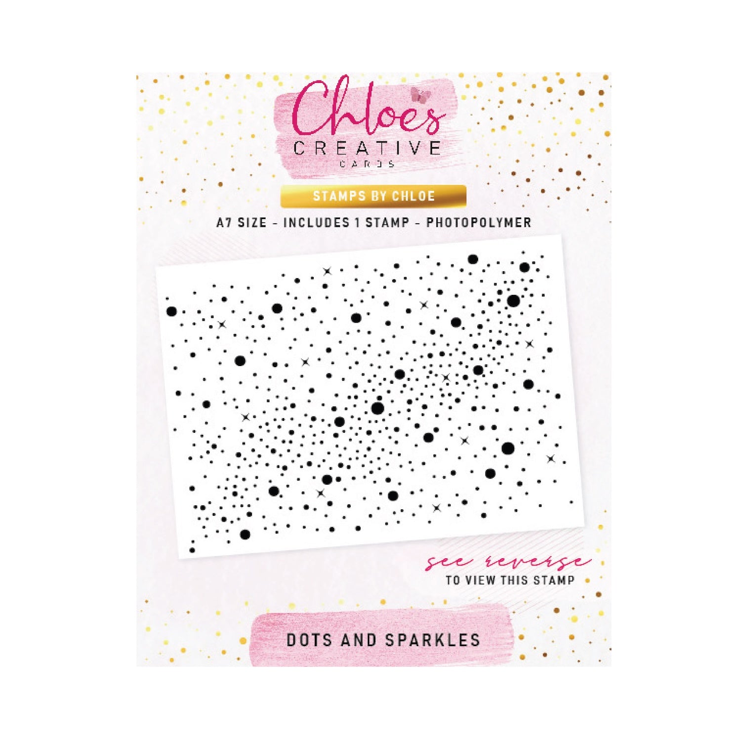 Chloe's Creative Cards Dots and Sparkles Clear Stamp c-stam-dots