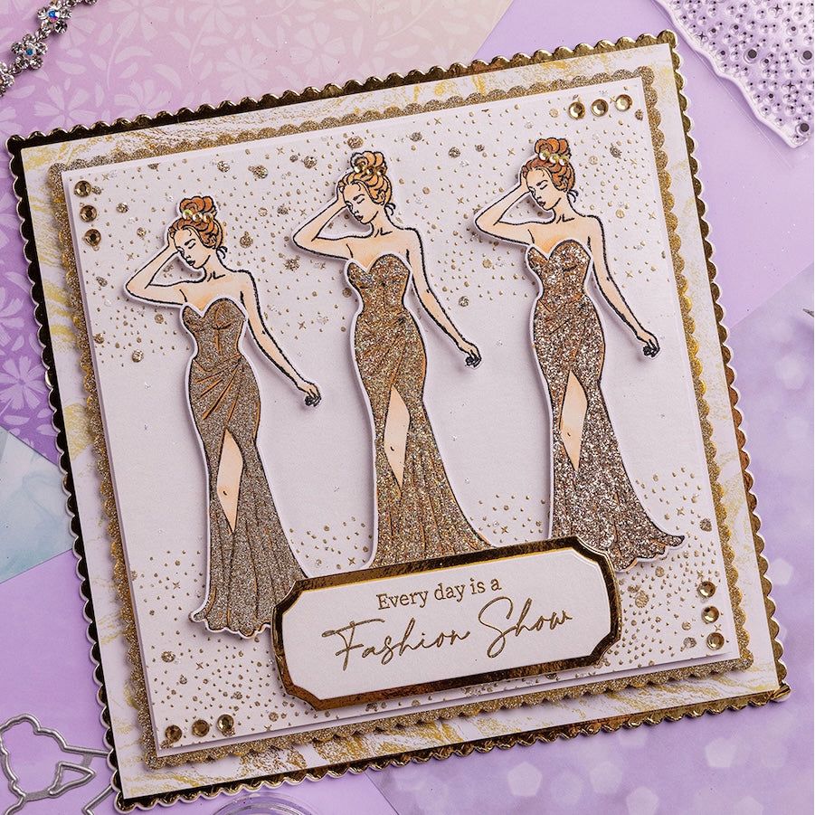 Chloe's Creative Cards Dots and Sparkles Clear Stamp c-stam-dots fashion show