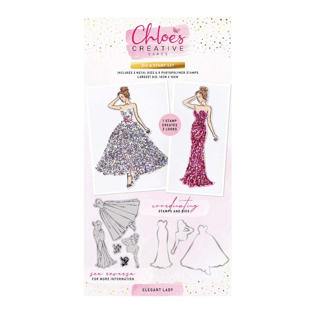 Chloe's Creative Cards Elegant Lady Die and Stamp Set c-diest-elelady