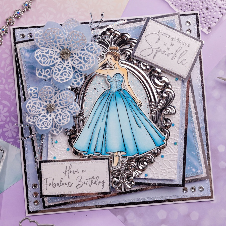 Chloe's Creative Cards Elegant Lady Die and Stamp Set c-diest-elelady sparkle