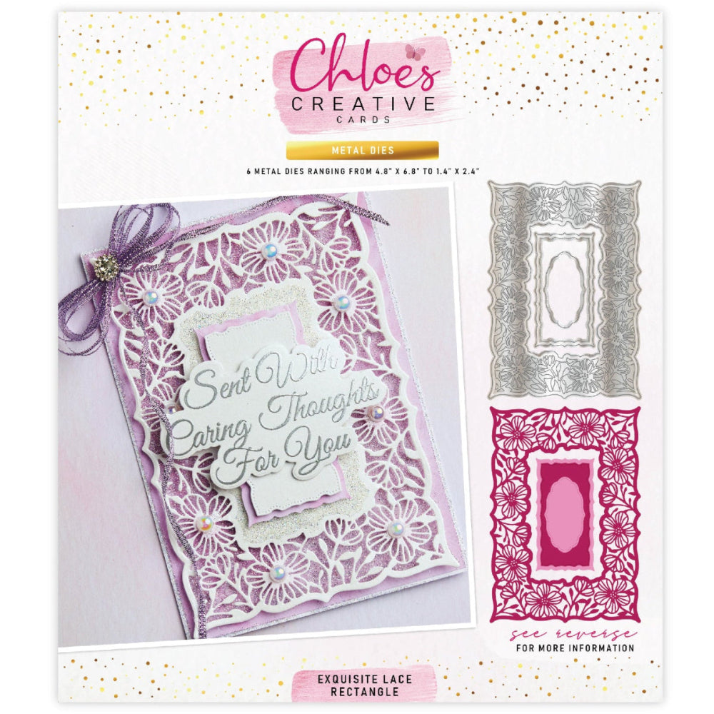 Chloe's Creative Cards Exquisite Lace Rectangle Dies c-mdie-exqr