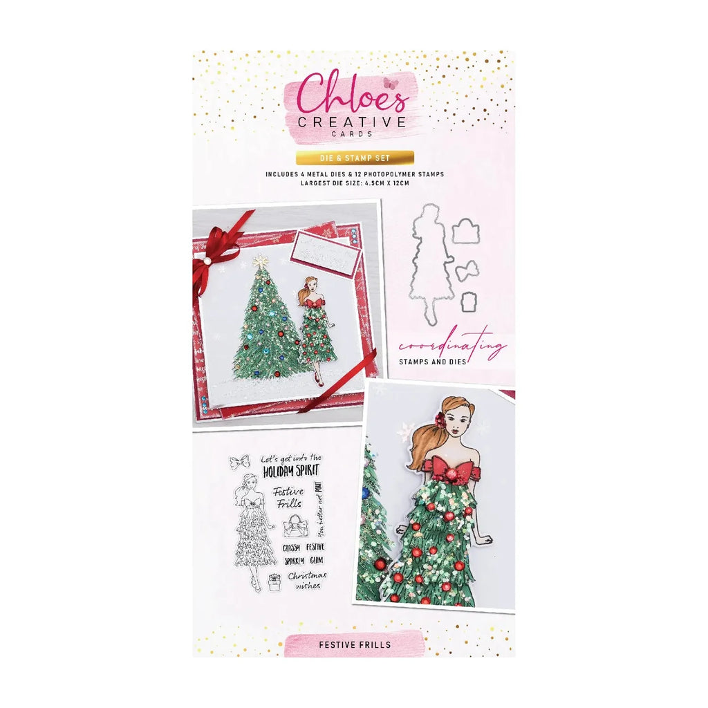 Chloe’s Creative Cards Festive Frills Die and Stamp Set c-diest-ffrills