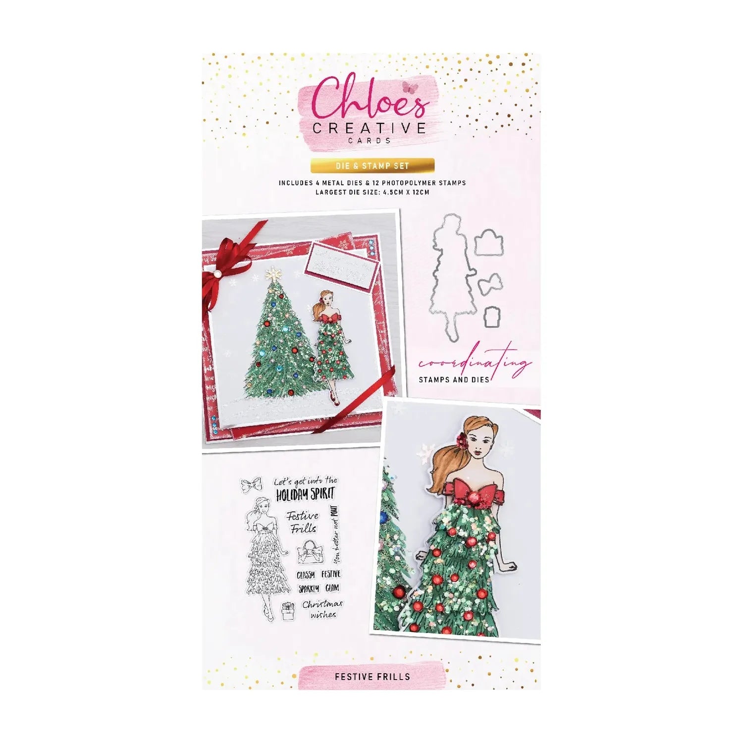 Chloe’s Creative Cards Festive Frills Die and Stamp Set c-diest-ffrills