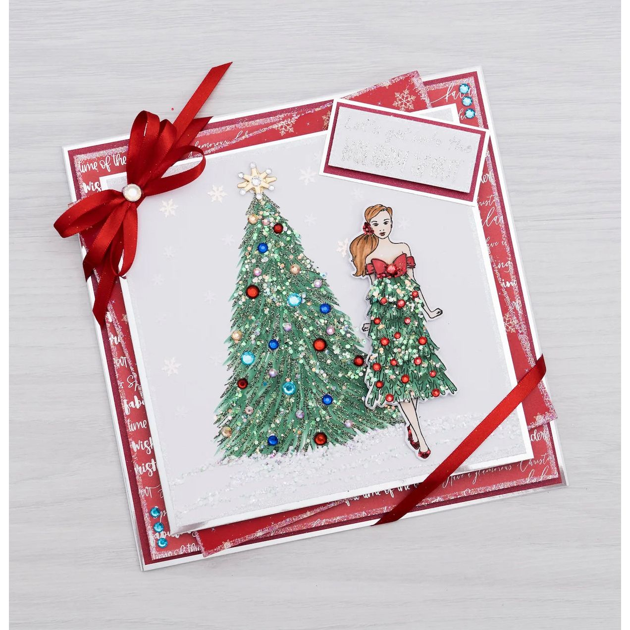 Chloe’s Creative Cards Festive Frills Die and Stamp Set c-diest-ffrills christmas