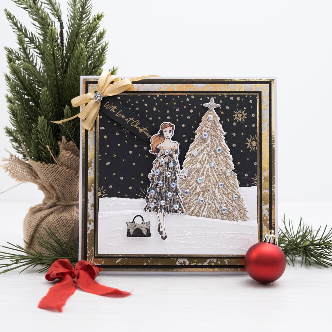 Chloe’s Creative Cards Festive Frills Die and Stamp Set c-diest-ffrills christmas love