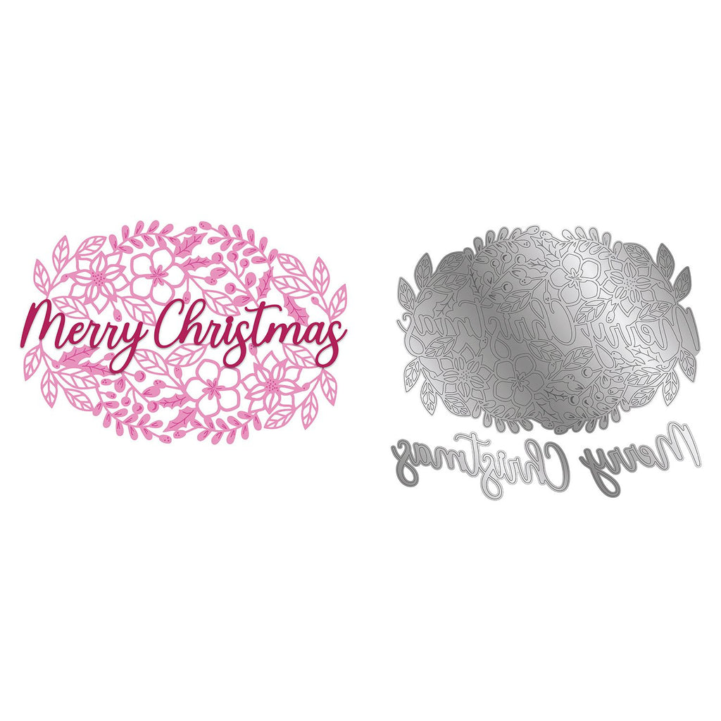 Chloe's Creative Cards Floral Merry Christmas Dies c-mdie-flormc dies