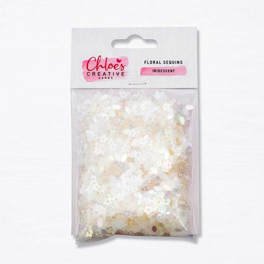 Chloe’s Creative Cards Floral Sequins Iridescent c-florseq-irid