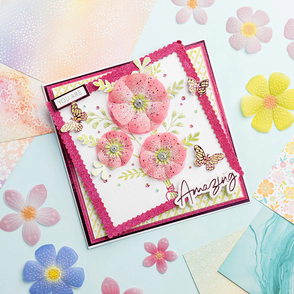 Chloe’s Creative Cards Flower Bouquet Folder, Stamp and Die Set c-3dembdiest-flowbou amazing