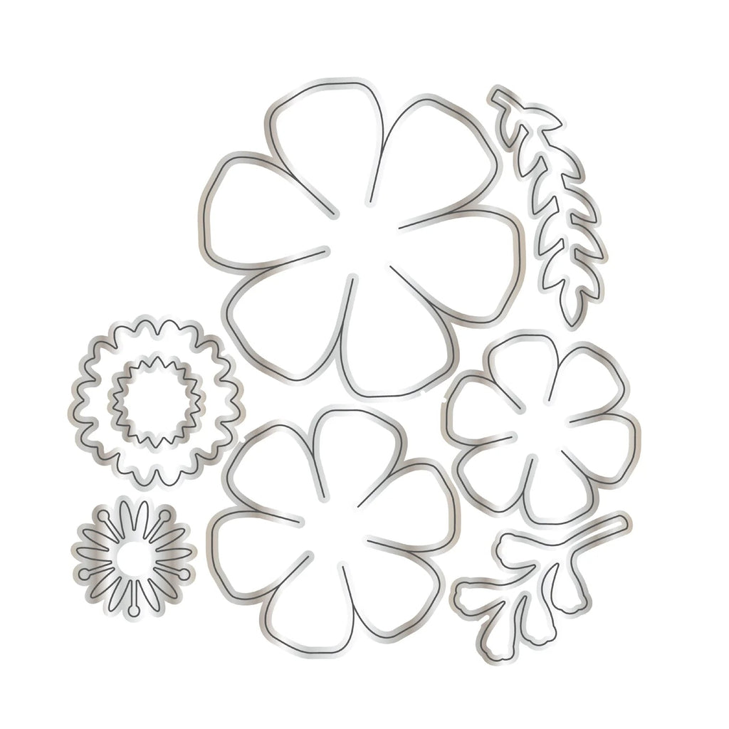 Chloe’s Creative Cards Flower Bouquet Folder, Stamp and Die Set c-3dembdiest-flowbou shapes