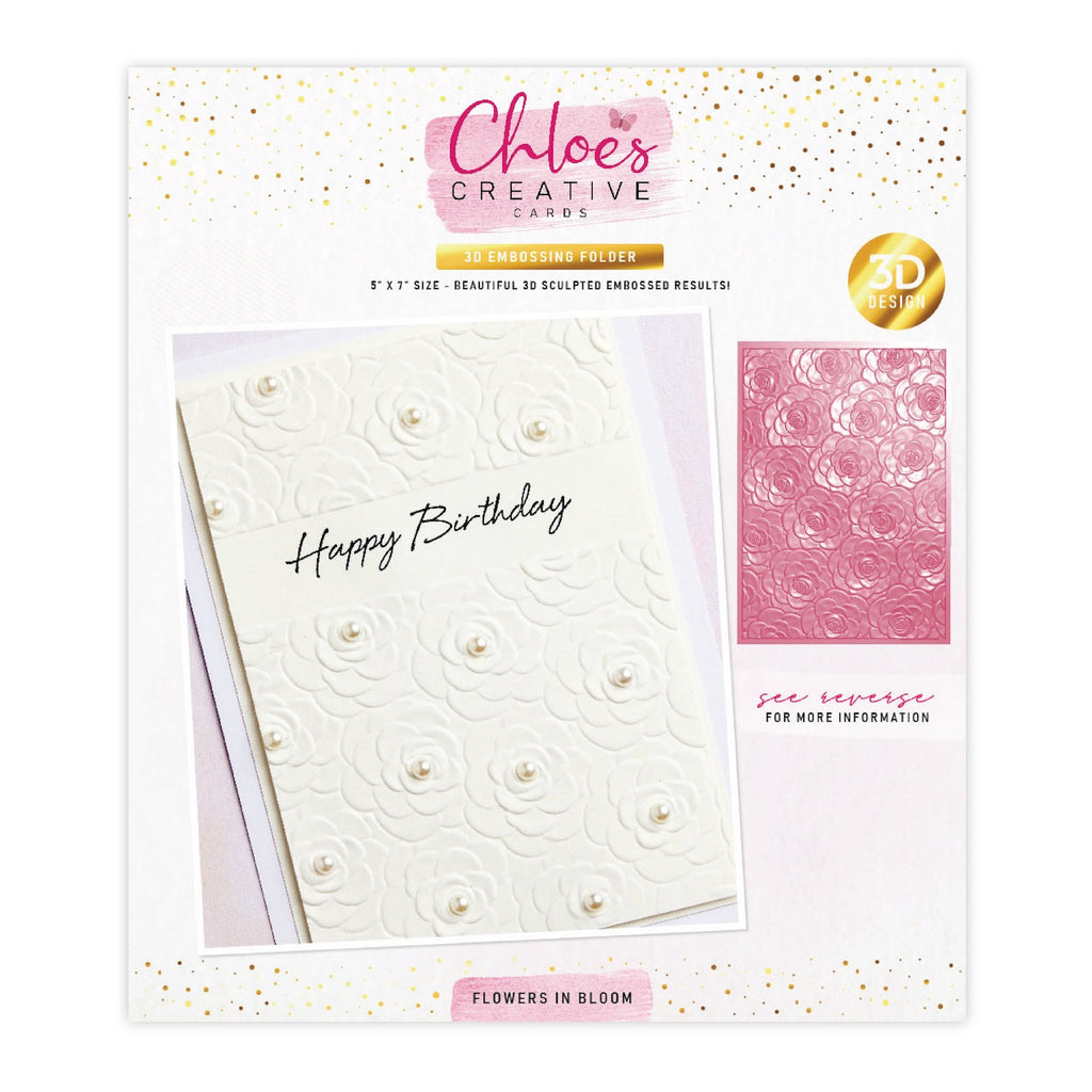 Chloe's Creative Cards Flowers in Bloom 3D Embossing Folder c-3demb-flobl