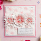 Chloe's Creative Cards Flowers in Bloom 3D Embossing Folder c-3demb-flobl pink flowers flower background happy birthday card