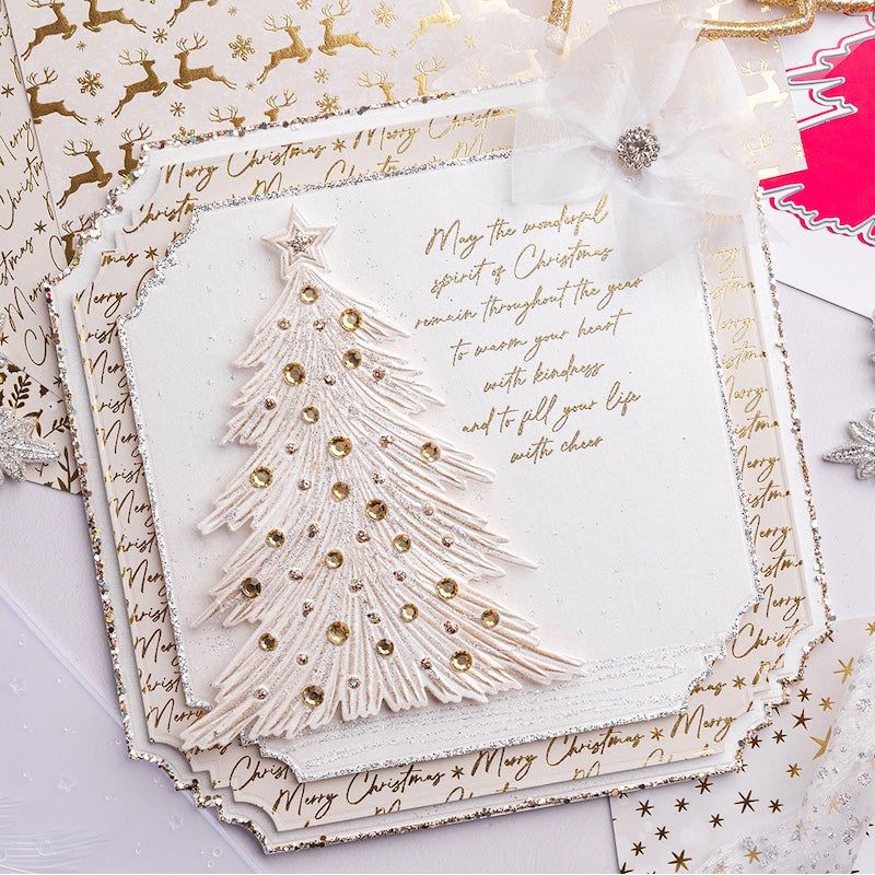 Chloe's Creative Cards Gilded Squares Dies c-mdie-8gs tree