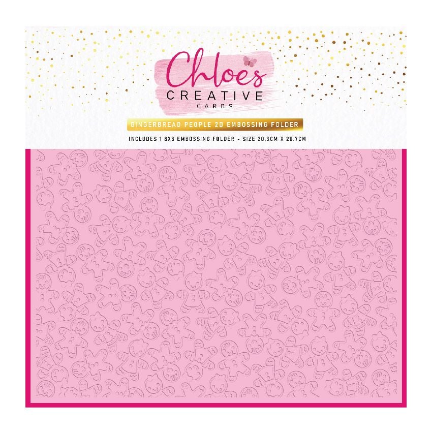 Chloe’s Creative Cards Gingerbread People 2D Embossing Folder c-8emb-ginger
