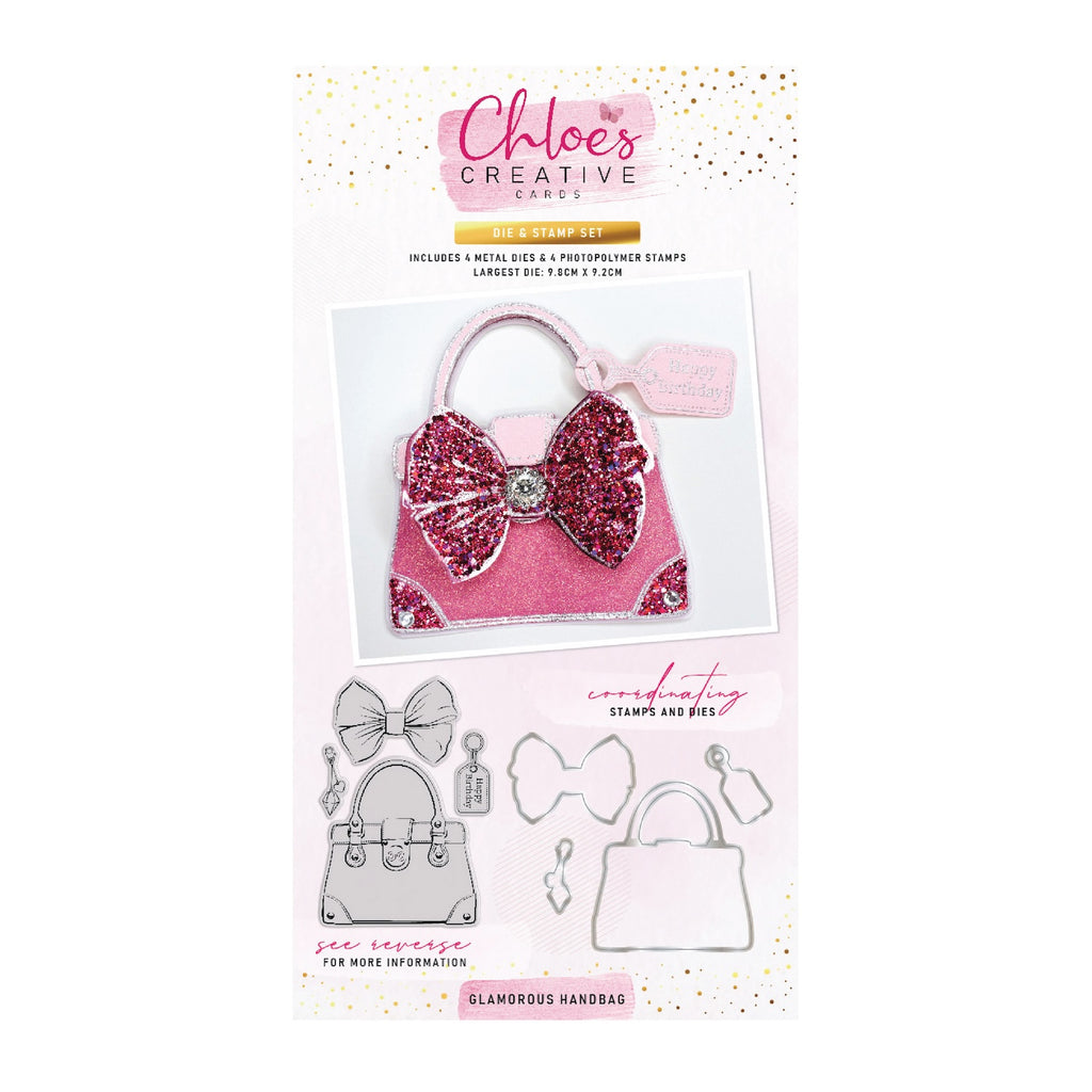 Chloe's Creative Cards Glamorous Handbag Die and Stamp Set c-diest-glamh