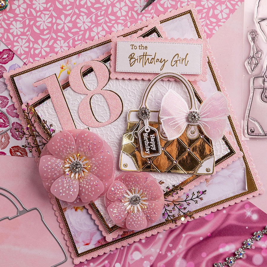 Chloe's Creative Cards Glamorous Handbag Die and Stamp Set c-diest-glamh birthday