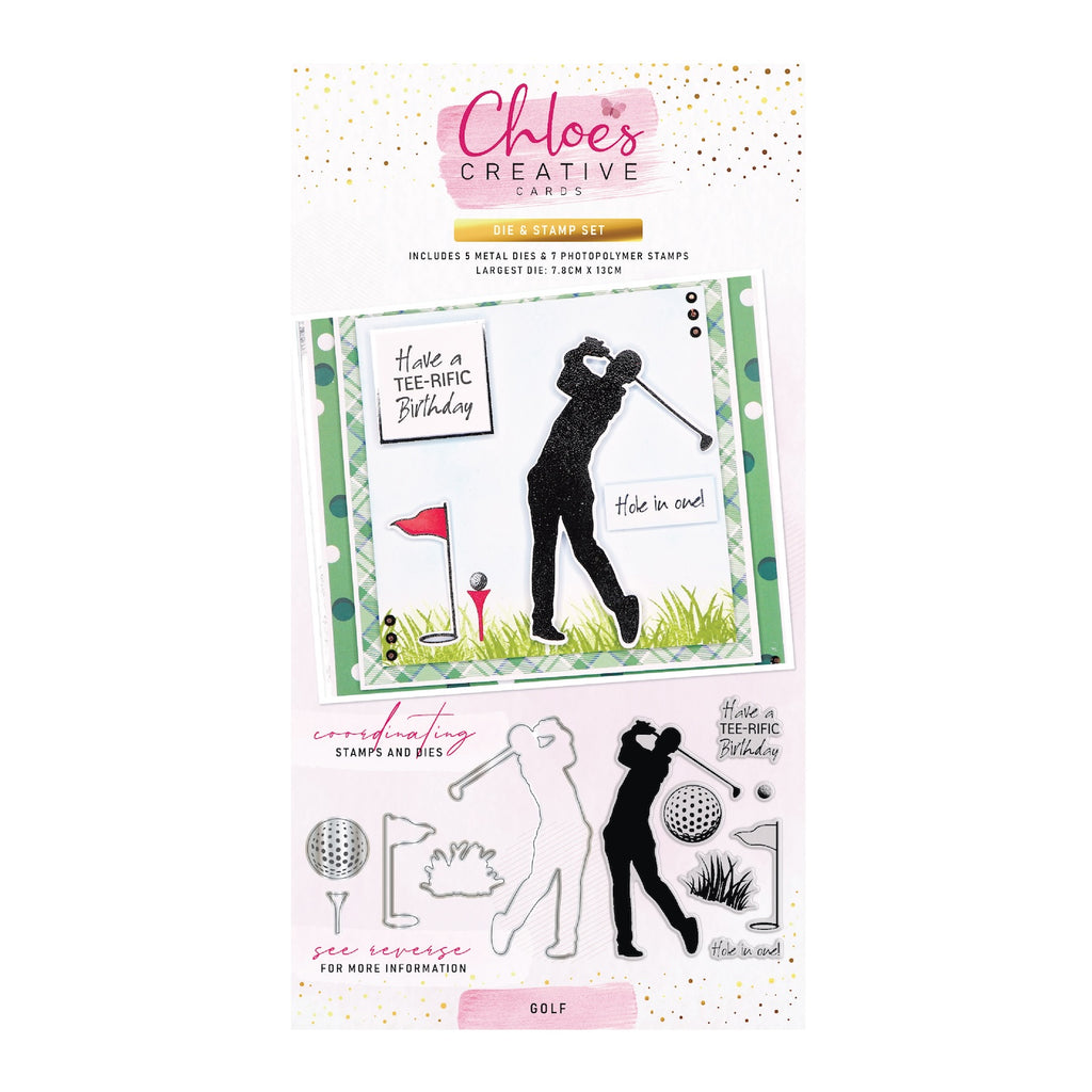 Chloe's Creative Cards Golf Die and Stamp Set c-diest-hhgolf