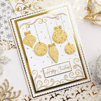 Chloe's Creative Cards Hanging Baubles 3D Embossing Folder and Die Set c-3dembdie-hbau christmas