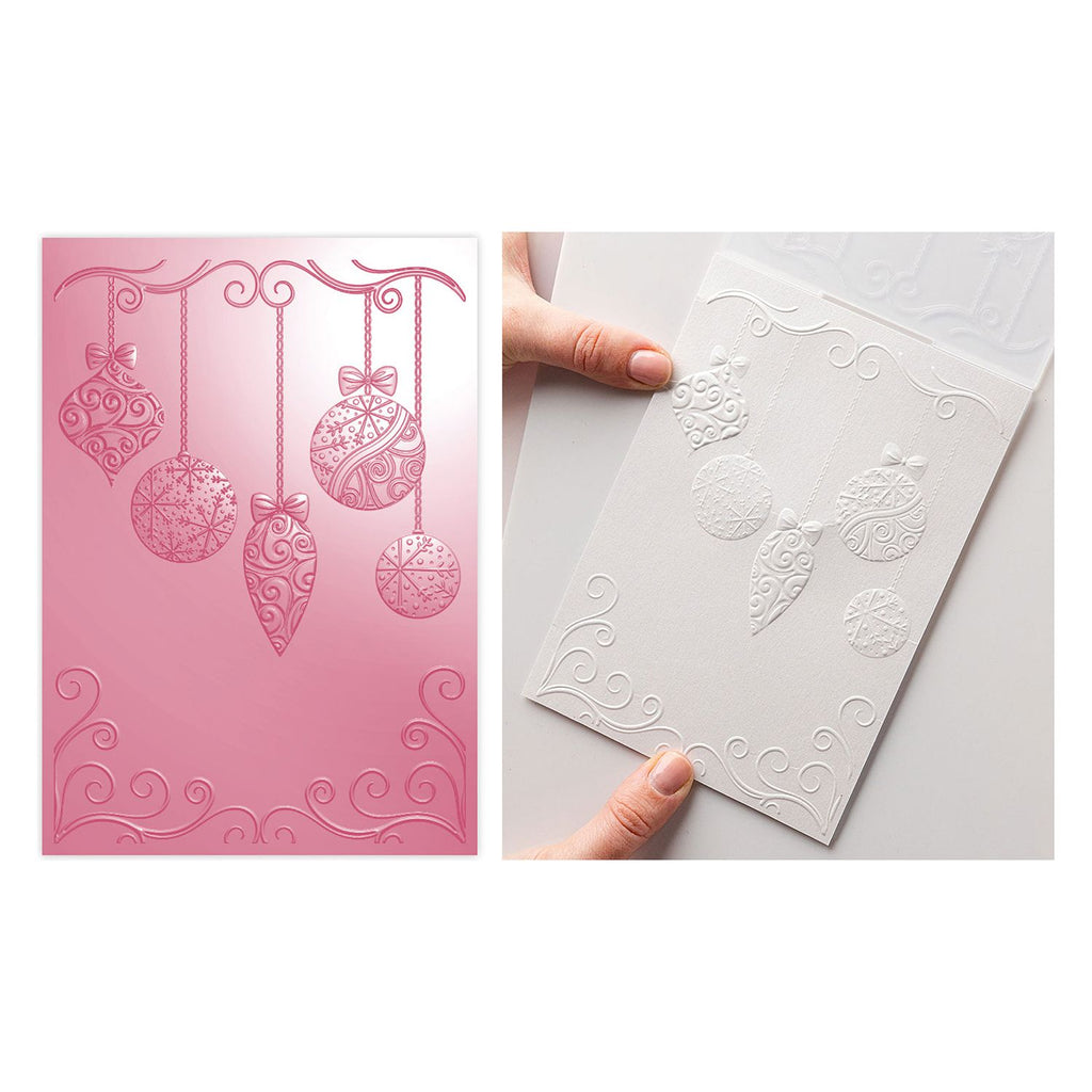 Chloe's Creative Cards Hanging Baubles 3D Embossing Folder and Die Set c-3dembdie-hbau ornament