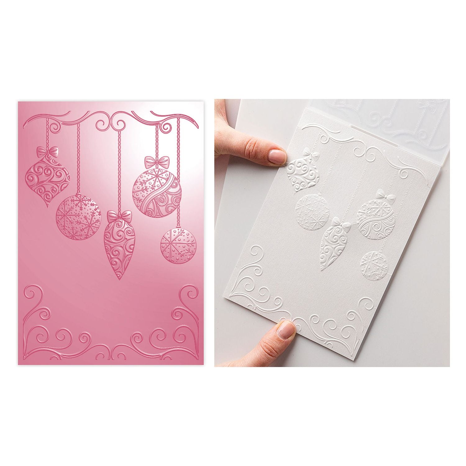 Chloe's Creative Cards Hanging Baubles 3D Embossing Folder and Die Set c-3dembdie-hbau ornament