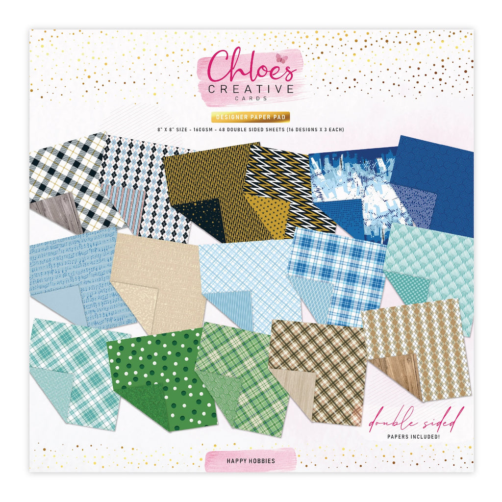 Chloe's Creative Cards Happy Hobbies 8x8 Paper Pad c-ppad-hhob