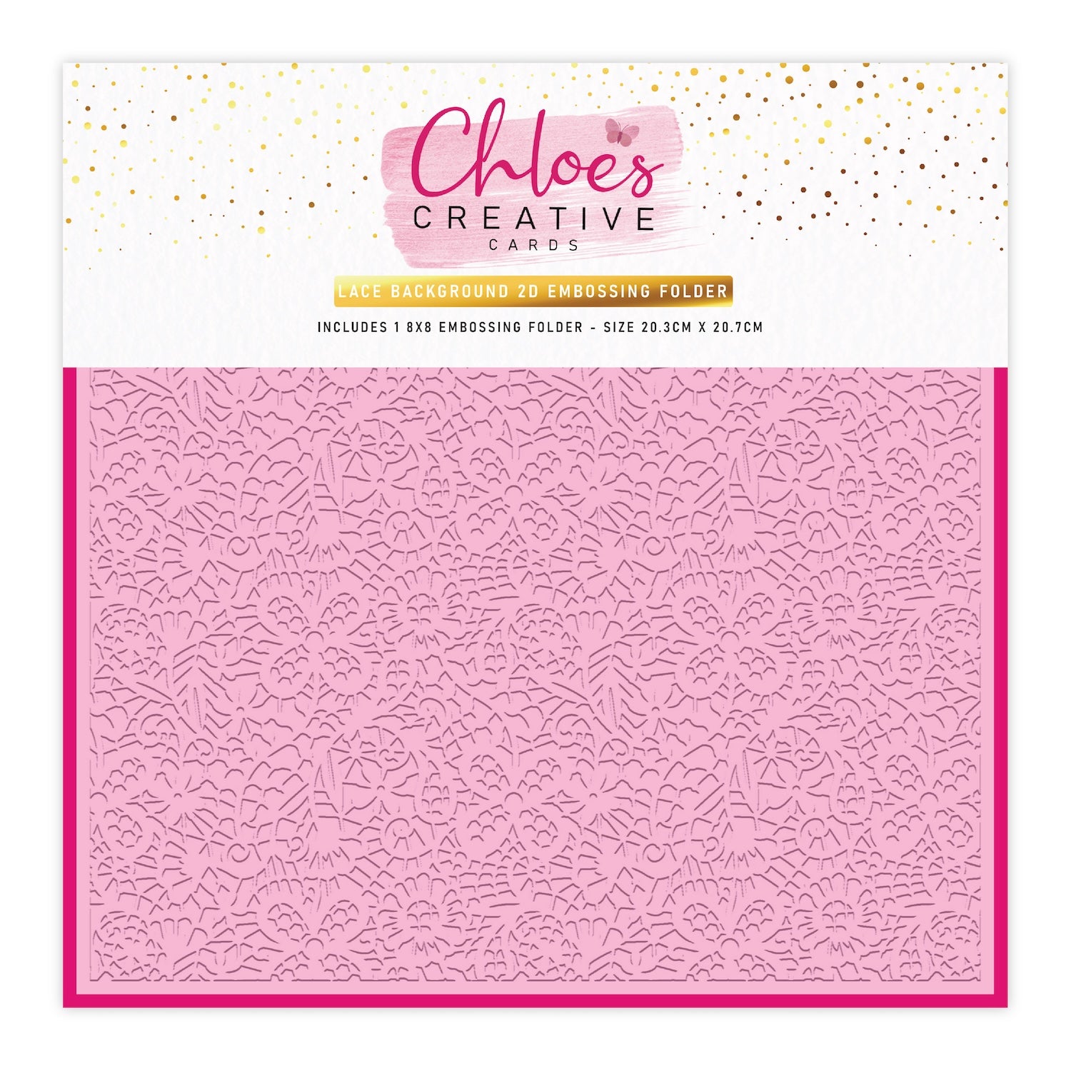 Chloe's Creative Cards Lace Background Embossing Folder c-8emb-laceb