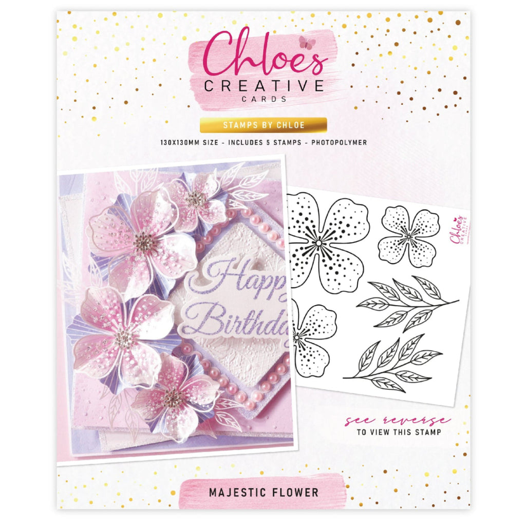 Chloe's Creative Cards Majestic Flower Clear Stamp Set c-stam-majf