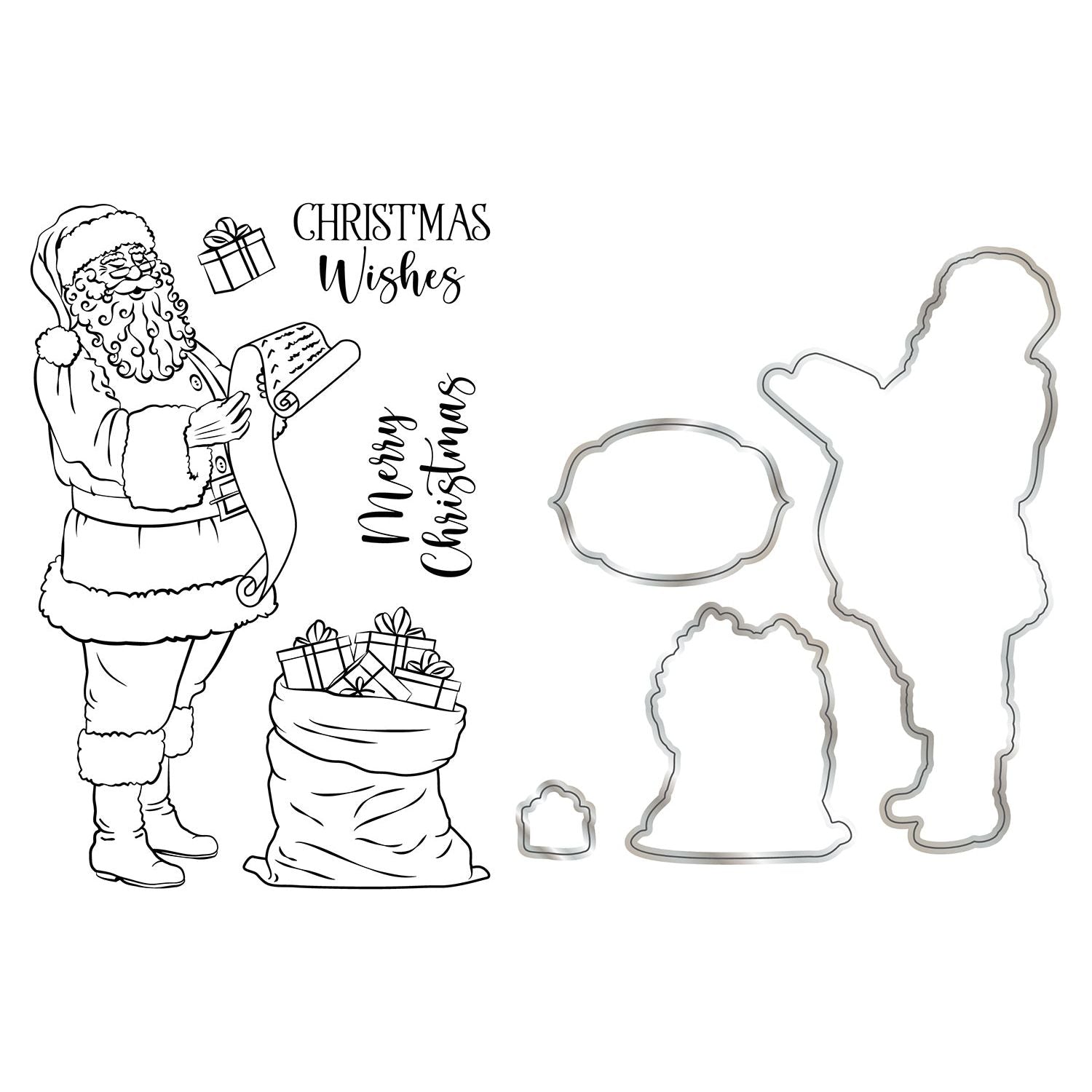 Chloe’s Creative Cards Making a List, Checking it Twice Die and Stamp Set c-diest-swlist detail