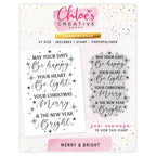 Chloe's Creative Cards Merry and Bright Clear Stamp c-stam-merryb