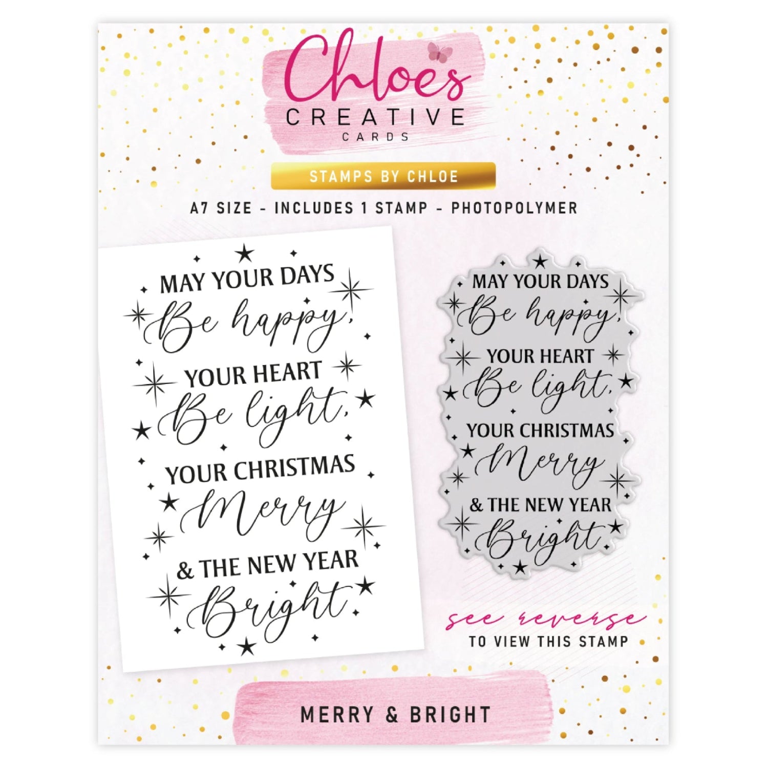 Chloe's Creative Cards Merry and Bright Clear Stamp c-stam-merryb
