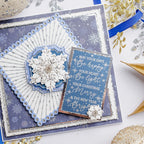 Chloe's Creative Cards Merry and Bright Clear Stamp c-stam-merryb white and sparkle trim snowflake christmas card