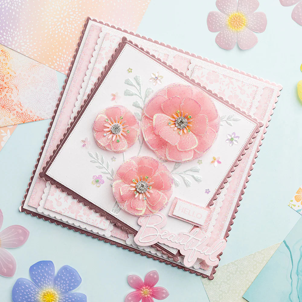 Chloe’s Creative Cards Pastel Rainbow Delight 8x8 Paper Pad c-ppad-rainbowd flower