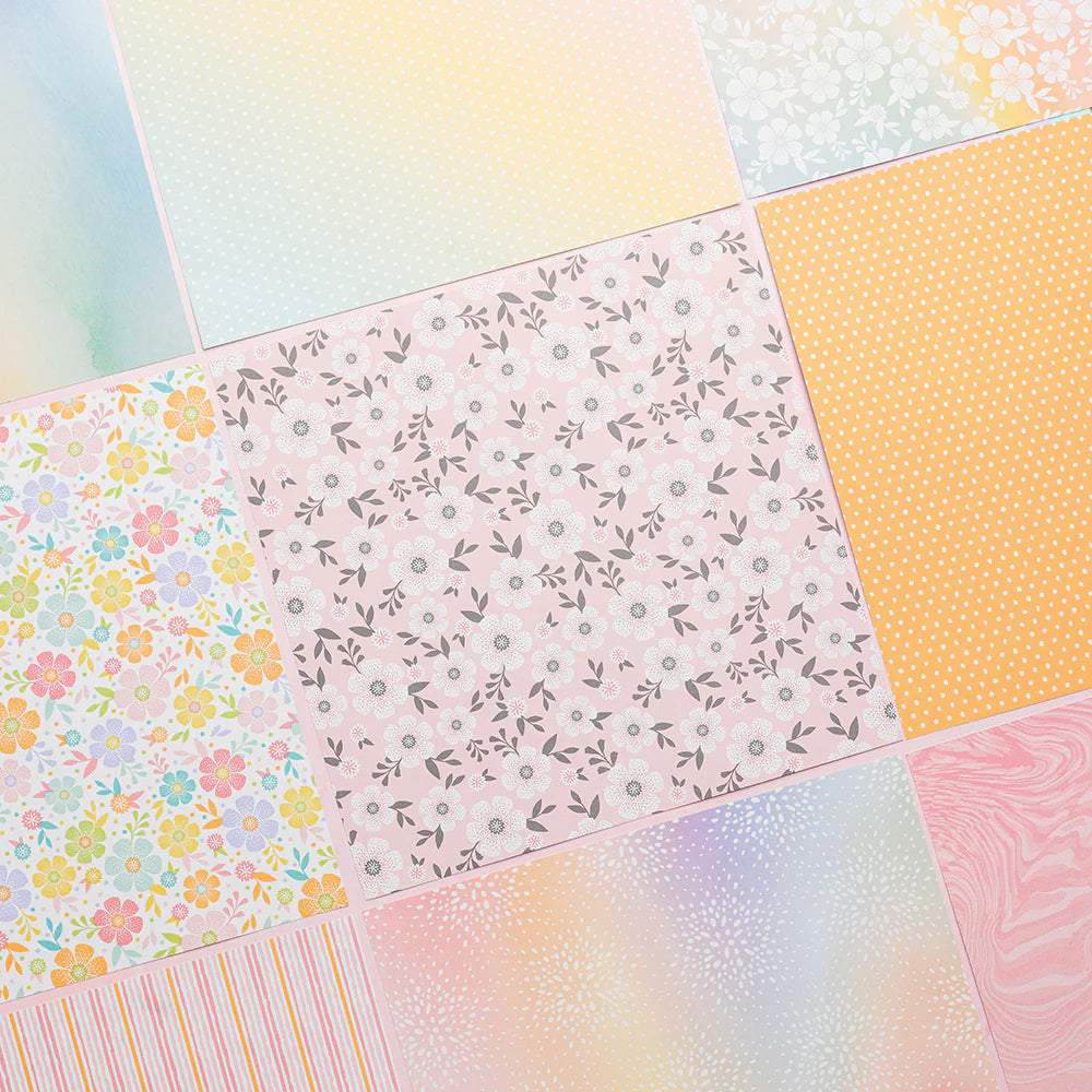 Chloe’s Creative Cards Pastel Rainbow Delight 8x8 Paper Pad c-ppad-rainbowd pages