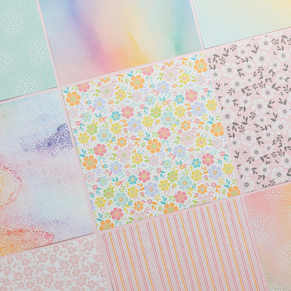 Chloe’s Creative Cards Pastel Rainbow Delight 8x8 Paper Pad c-ppad-rainbowd pages2