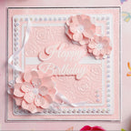 Chloe's Creative Cards Pearly Squares Dies c-mdie-8ps flowers pearls floral background card