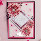 Chloe's Creative Cards Pearly Squares Dies c-mdie-8ps pink sparkle flower pink pearls birthday card