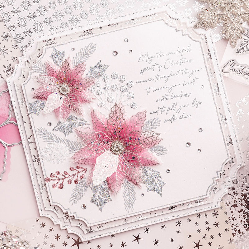 Chloe’s Creative Cards Poinsettia 3D Embossing Folder, Die and Stamp Set c-3dembdiest-poin petals