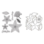 Chloe’s Creative Cards Poinsettia Folder, Die, Stamp and Vellum Bundle stamp die